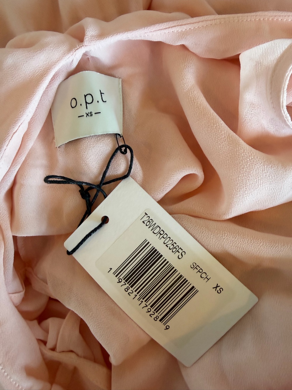 Few Moda o.p.t. Shelley Soft Peach Ruffle-Neck Sheath Dress - Picture 7 of 8